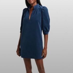 G. LABEL BY GOOP Alessandra Puff Sleeve Corduroy Dress